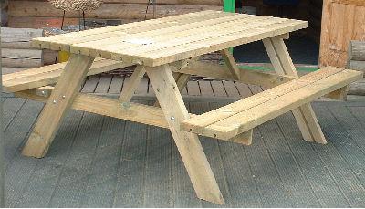 Heavy Duty 6 Seater Picnic Table